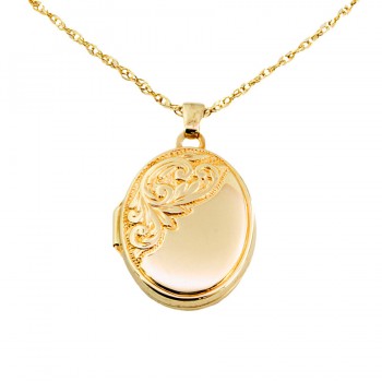 9ct gold 1.8g Locket with chain